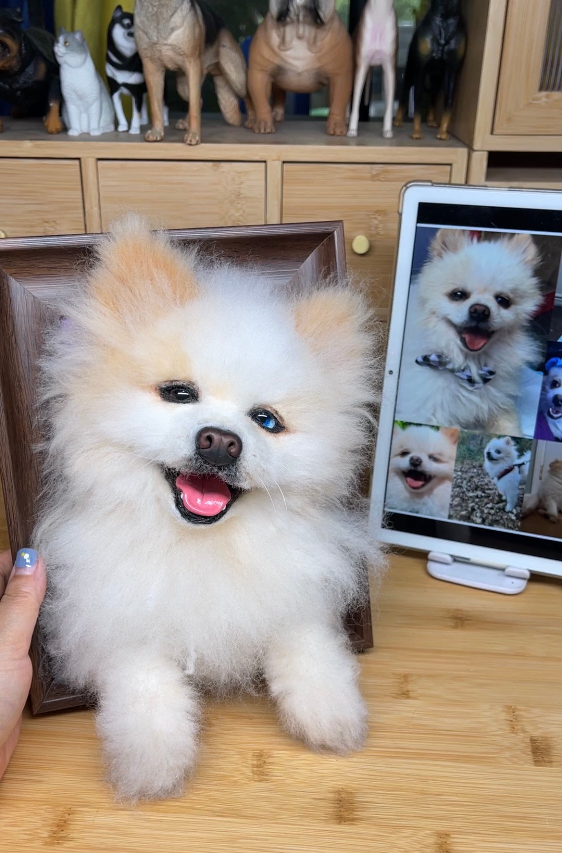 Q-tip's Loving Legacy: A 3D Wool Portrait of Unforgettable Bond