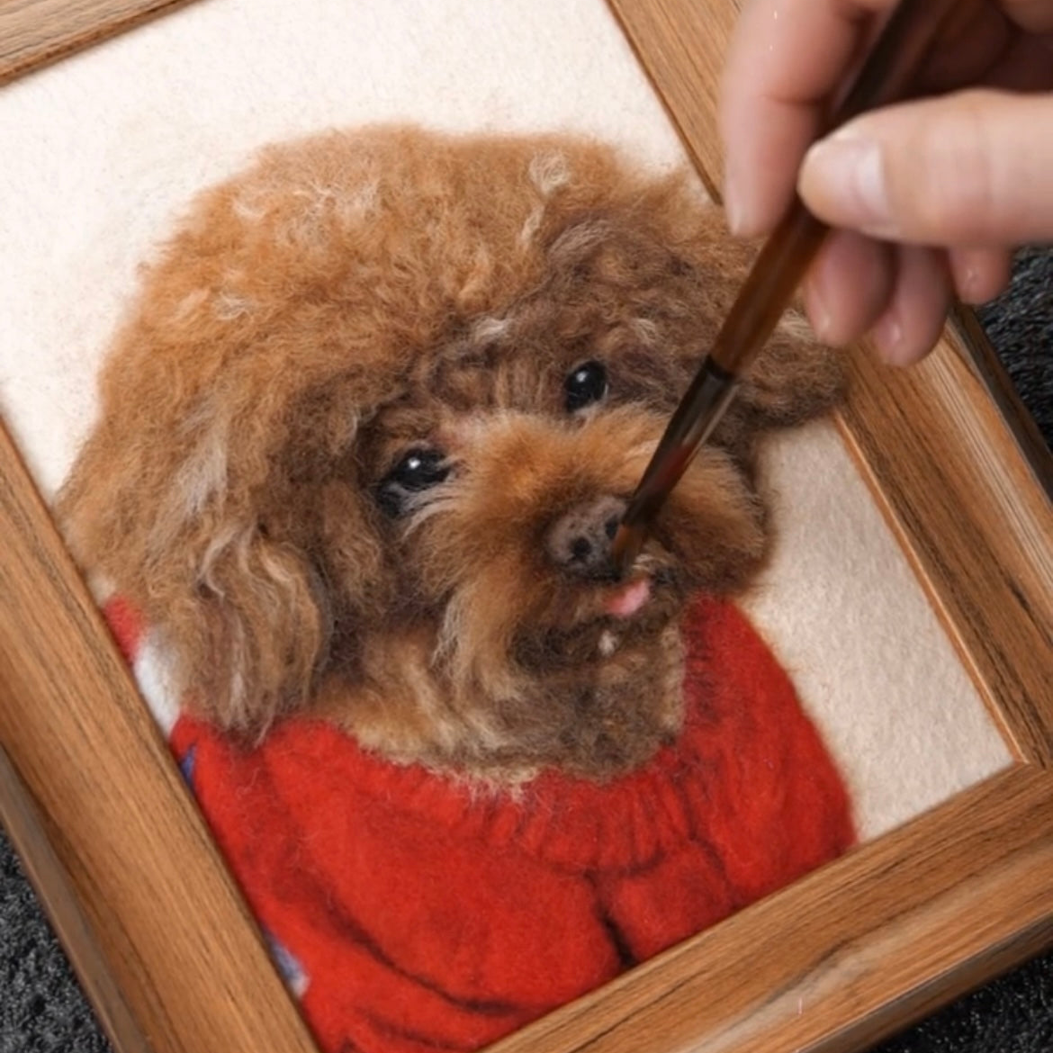 Wool-Painted Pet Portrait